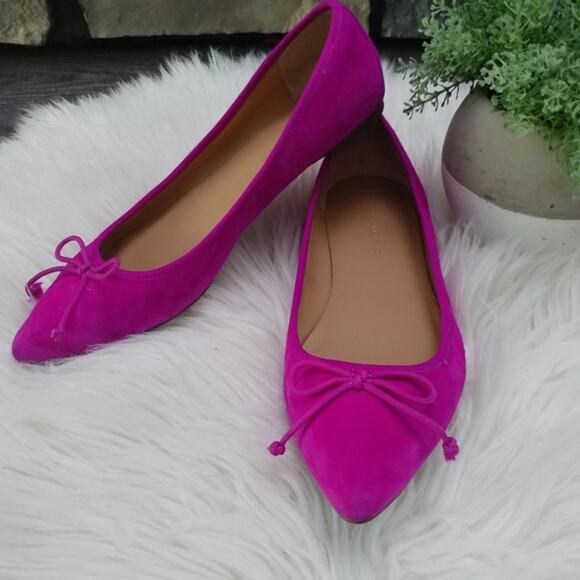 Banana Republic Shoes - Banana Republic Pointed Toe Robin Ballet Flat suede fuchsia pink sz 6